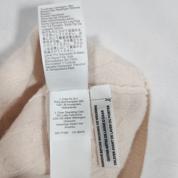 J.Crew Cashmere Cable Knit Sweater Vest Cream Gold Crest Button V-Neck XS - Picture 12 of 15